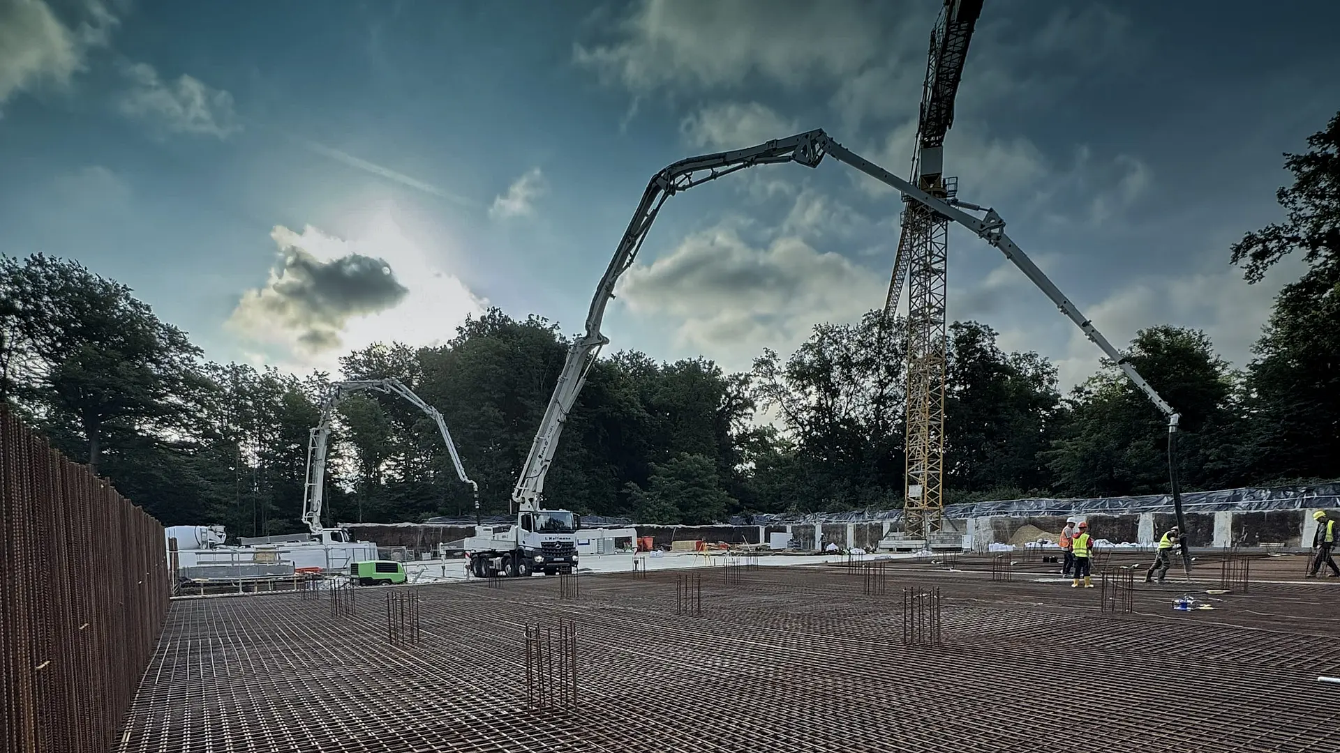 Arbeiten auf der Baustelle.