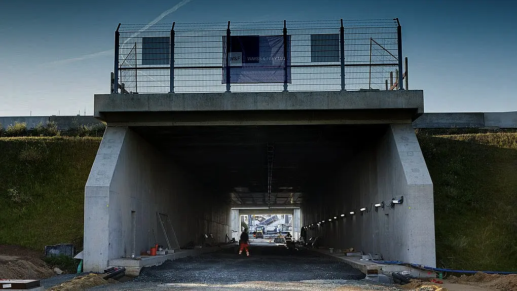 Fertiger Tunnel.