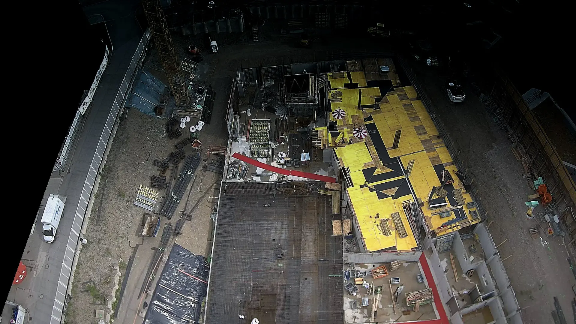 Baustelle von oben.