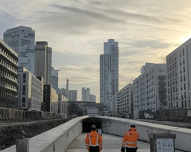 Eingang des Tunnels in Frankfurt.