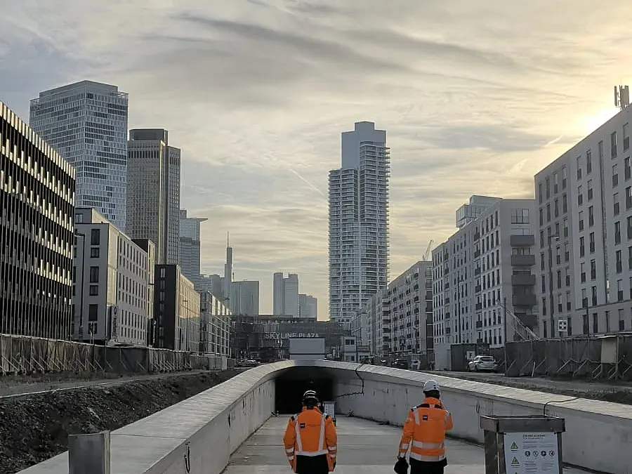 Eingang des Tunnels in Frankfurt.