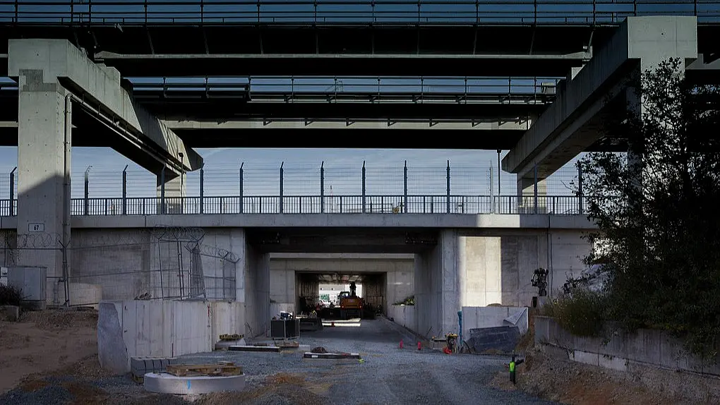 Tunnelbaustelle.