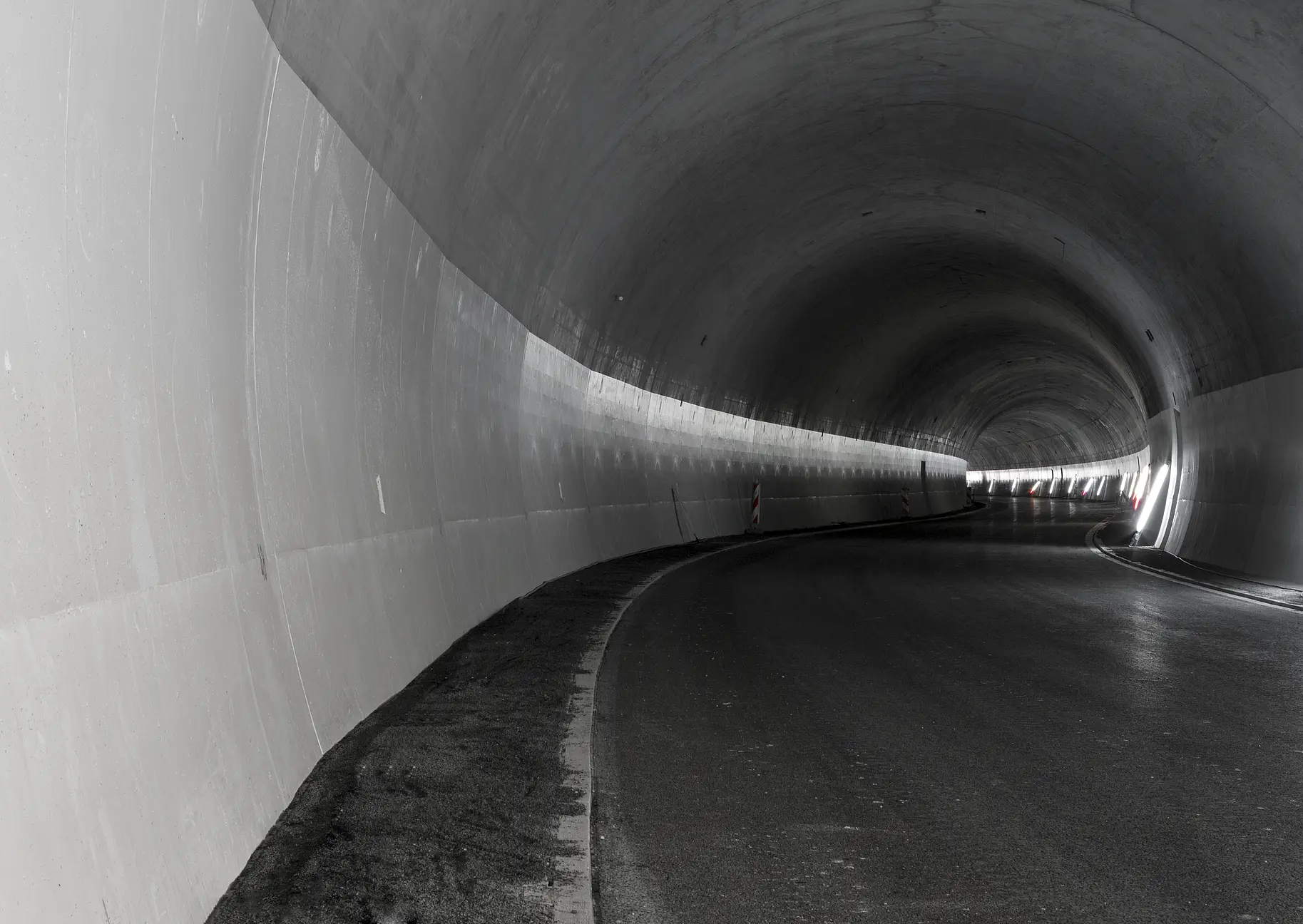 Tunnelbauwerk von innen.