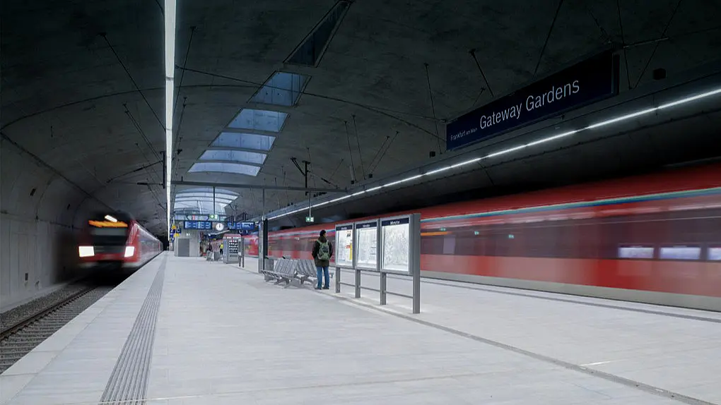 S-Bahn in Tunnel.