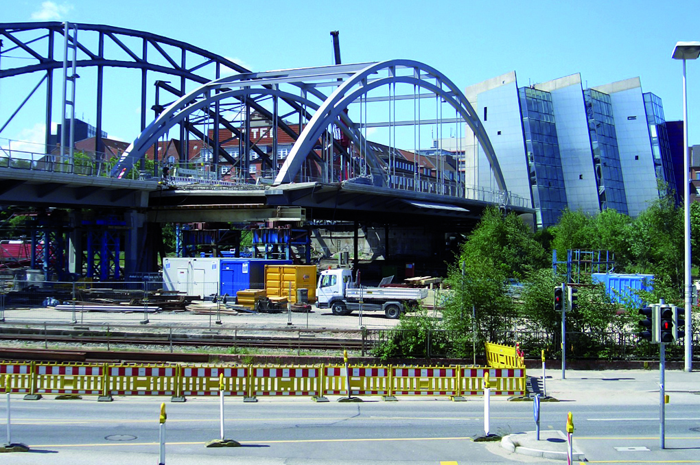 Newly built Gablenz bridge in Kiel