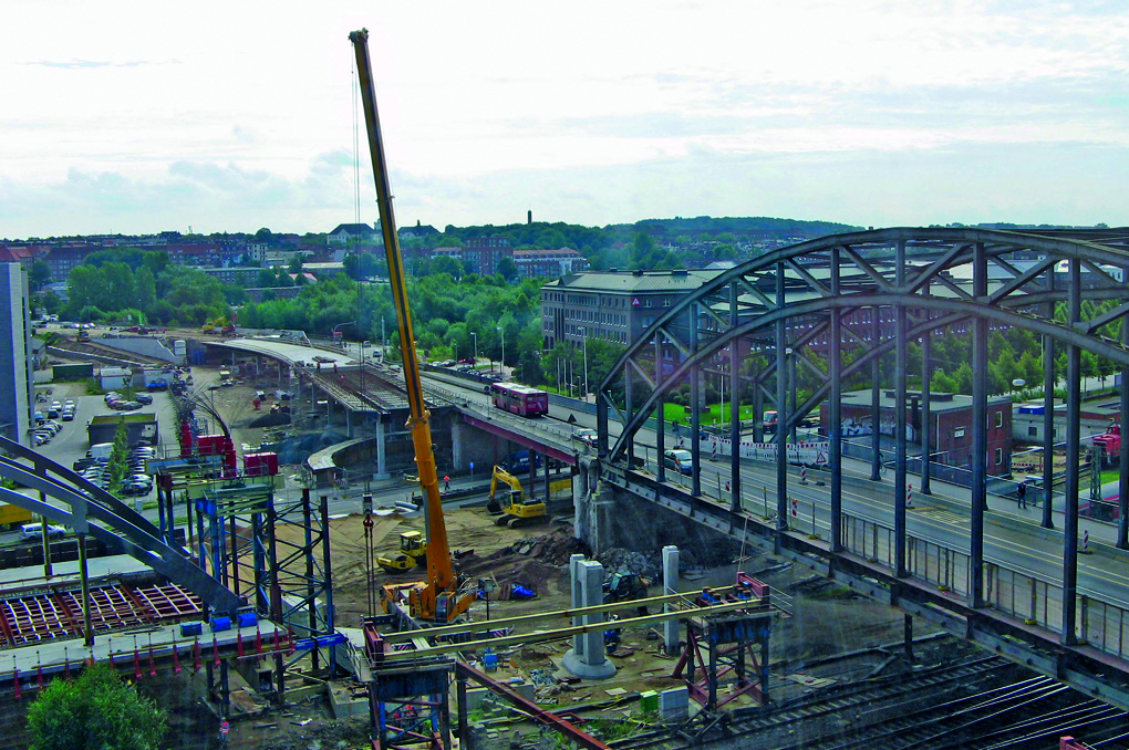 Newly built Gablenz bridge in Kiel