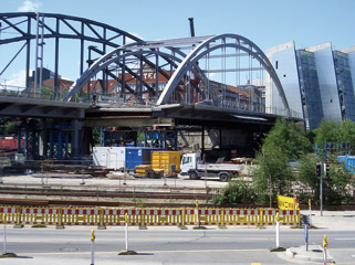 Newly built Gablenz bridge in Kiel