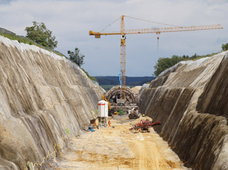 Tunnel in offener Bauweise